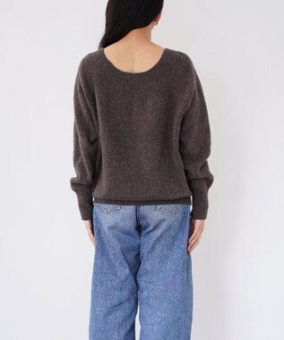 TOQUE 〈大草直子さんアドバイザー〉ベビーアルパカ×ウール縮絨ニットラグランスリーブ ブラウン