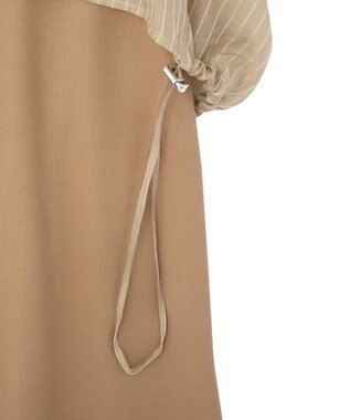 YECCA VECCA 【2点SET】ミリタリーシアーシャツセットキャミワンピース Beige