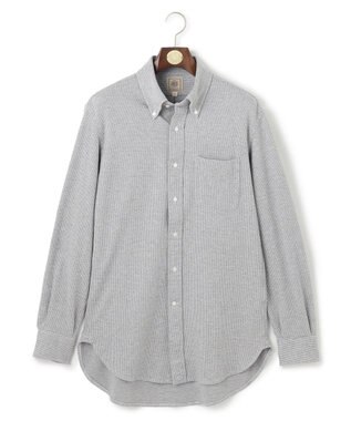 J.PRESS MEN 【Single Needle Tailoring / 形態安定】リッチジャージーコットン ネルシャツ/B.D. ライトグレー系8