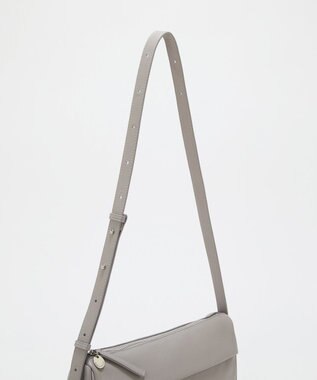 TOPKAPI 【Breath TOPKAPI】SUPPLE サプル シボレザー スワローマチ ワイド ショルダーバッグ ライトグレー