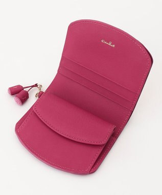 airlist 【カラフル・本革】コンパクト二つ折り財布　タッセル　Tassel ラズベリー