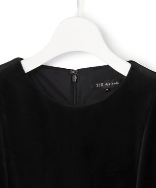 23区 【APPLAUDIR】ベロアコンビ ドレス ブラック系