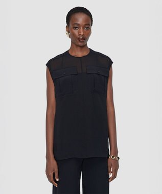 JOSEPH クレープドソワ　ブラウス　KNIZA Black