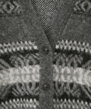 AMERICAN HOLIC アソート柄シャギーニットカーディガン Gray Mixture