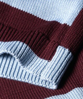 Paul Smith ボーダー プリント 半袖ニット ライトブルー