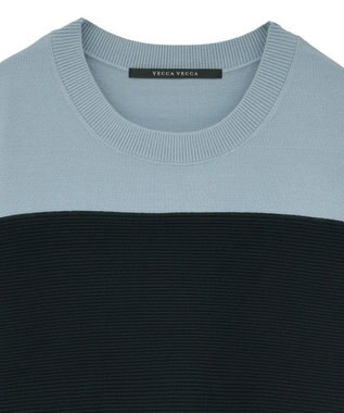 YECCA VECCA 釦デザイン配色ニット Border