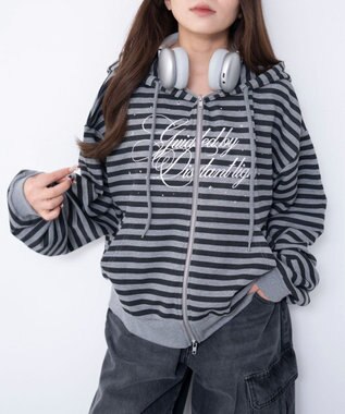 WEGO グラフィックZIPパーカー 柄1