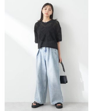 earth music&ecology レースプルオーバー Black