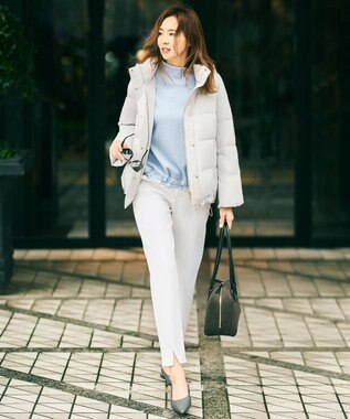 自由区 S 【WEB限定カラーあり・SHIHOさん着用】マイクロタッサーダウン コートⅡ オイスター