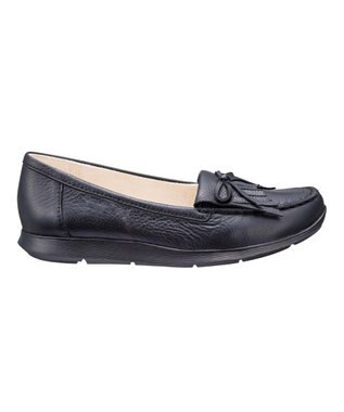 REGAL FOOT COMMUNITY 【レッドウッドリバーミネトンカ】M01C キルトリボン カジュアルシューズ ブラック