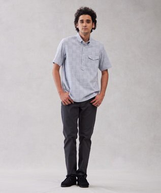 J.PRESS MEN 【クールマックス】パッチワークサッカー プルオーバー ネイビー系9