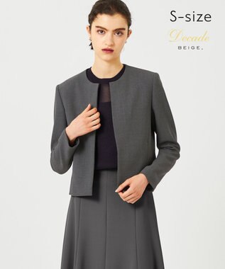 BEIGE， 【S-size】SOPHIA / ノーカラージャケット C.Gray