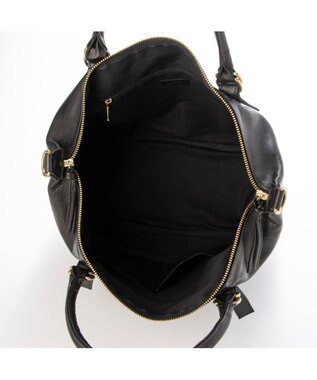 UNBILLION ペルケ perche / ガーメントレザー・サスティナブル2wayボストンS ブラック