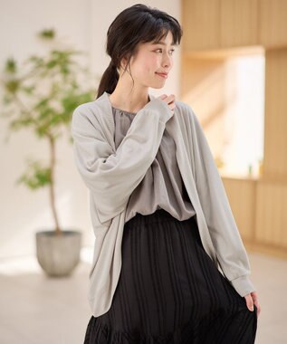 ANY 【洗濯機可/UVケア】ドルマンスリーブカーディガン サンドベージュ