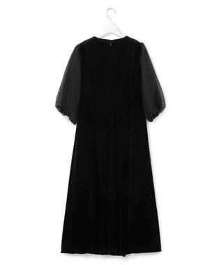 23区 【APPLAUDIR】ベロアコンビ ドレス ブラック系