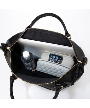 UNBILLION ペルケ perche / ガーメントレザー・サスティナブル2wayボストンS ブラック