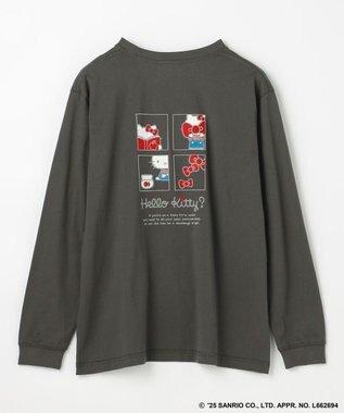 ANY 【ハローキティ×ANY】ロゴTシャツ チャコールロゴ
