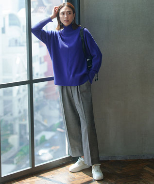 ICB L 【新色追加】ソフトカシミヤミックス ハイネックニット ロイヤルブルー