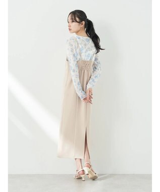 earth music&ecology バックスリットＩラインキャミワンピース Light Beige