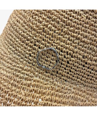 林八百吉商店 un chapeau　ラフィアハット シルバー