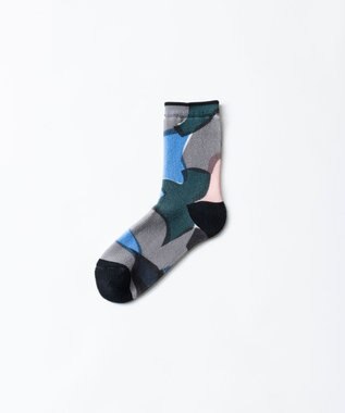 TRICOTE PUZZLE PILE SOCKS / PUZZLEパイルソックス 32BLUE
