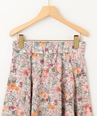 組曲 【洗える・シワになりにくい】フルラージュプリント スカート ベージュ系5