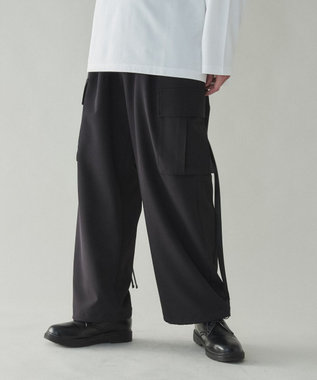 WEGO 【ユニセックス着用ITEM】トロミカーゴスラックス ブラック