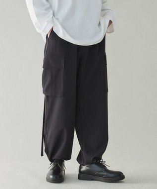 WEGO 【ユニセックス着用ITEM】トロミカーゴスラックス ブラック