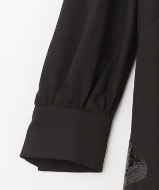 GRACE CONTINENTAL ハートスパンコールワンピース ブラック