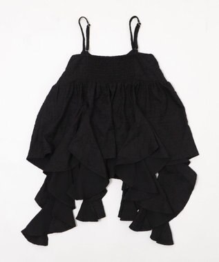 WEGO イレヘムフリルキャミワンピース ブラック