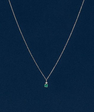 Phoebe 【K10】ジュエルラックネックレス　エメラルド/5月誕生石/天然石/全長:40cm