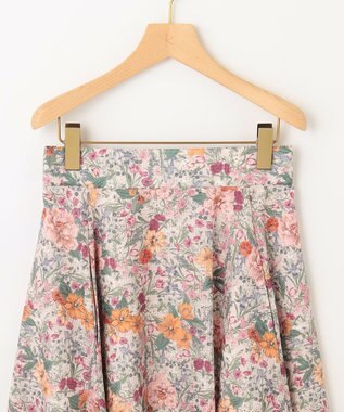 組曲 【洗える・シワになりにくい】フルラージュプリント スカート ベージュ系5