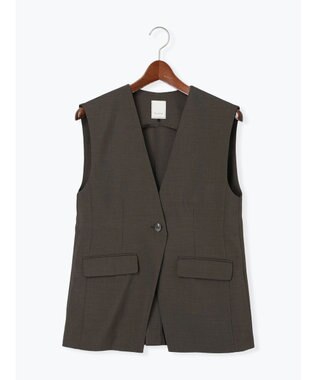 Te chichi 麻調Yカラージレ チャコールグレー