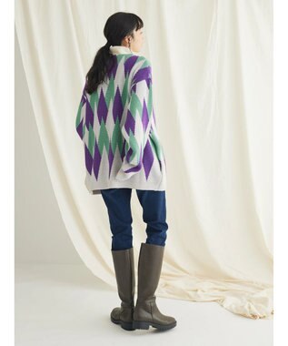 CRAFT STANDARD BOUTIQUE 【男女兼用】アーガイル柄カーディガン2 Purple