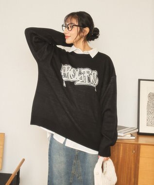 WEGO 【新色追加/ユニセックス着用ITEM/SMLサイズ展開】ジャガードグラフィックプルオーバー（LS） 柄16