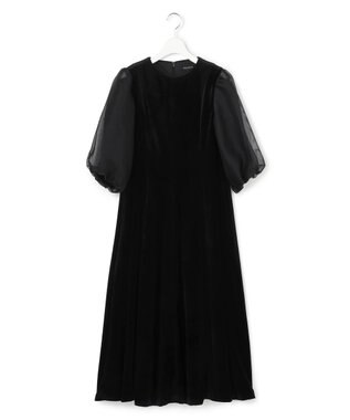 23区 【APPLAUDIR】ベロアコンビ ドレス ブラック系