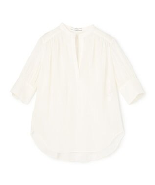 BEIGE， PLUMERIA / コットンシアーギャザーブラウス