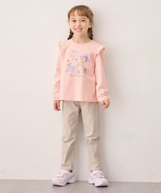 ANY KIDS 【WEB限定】7days プリント 長袖Tシャツ ピンク×バレエ