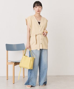 AMERICAN HOLIC 金ボタンニットジレ Ivory