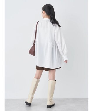 earth music&ecology サイドティアードチュニック Ivory