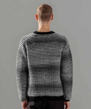 JOSEPH HOMME ヘアリーグラデーション　クルーネックニット ライトグレー系2