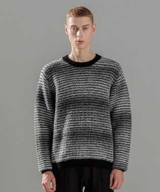 JOSEPH HOMME ヘアリーグラデーション　クルーネックニット ライトグレー系2