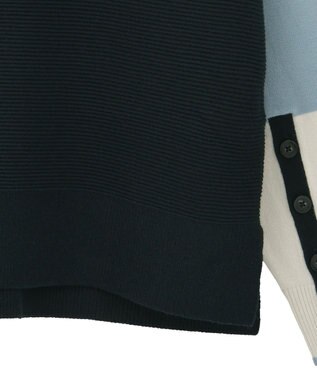 YECCA VECCA 釦デザイン配色ニット Border