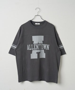 WEGO 【ユニセックス着用ITEM/手洗い可/MLサイズ】フットボールBIG　T（S） スミクロ