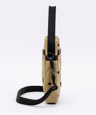 LeSportsac MINI PHONE CROSSBODY/モカブラックハートエンブロイダリー モカブラックハートエンブロイダリー