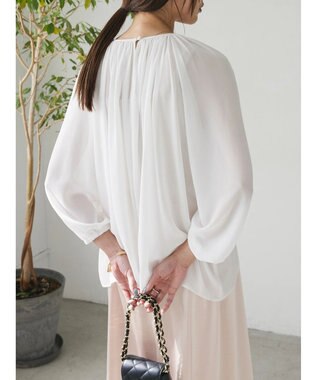 Green Parks AnriettMusee ボリュームシアーブラウス Off White