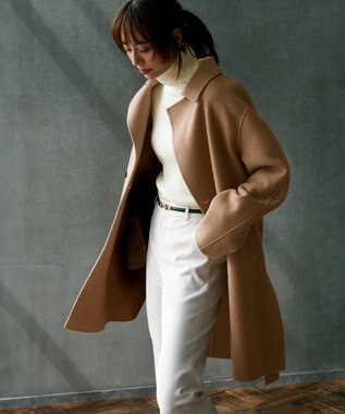 23区 【Oggi2月号掲載/洗える】ウォームストレッチ テーパード パンツ アイボリー系