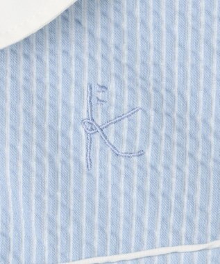 組曲 KIDS 【110-140㎝】サッカーストライプ ワンピース サックスブルー