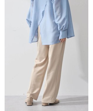 earth music&ecology センターシームパンツ Light Beige