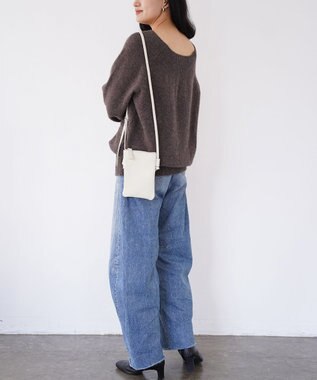 TOQUE 〈大草直子さんアドバイザー〉ベビーアルパカ×ウール縮絨ニットラグランスリーブ ブラウン